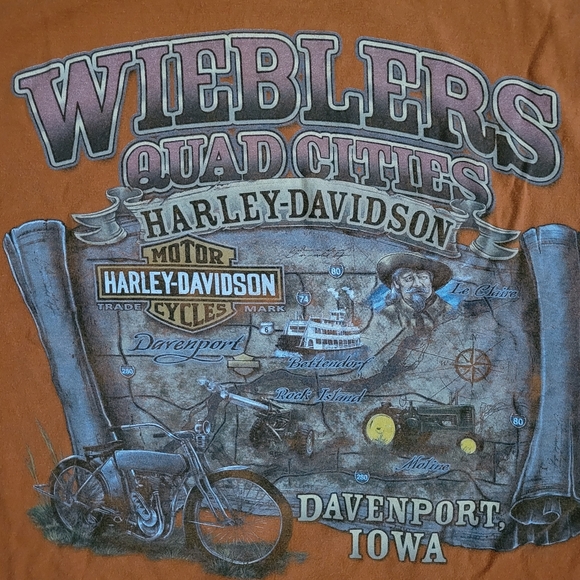 Harley Davidson, Davenport Iowa T-shirt - Picture 5 of 6
